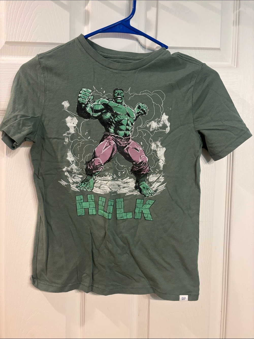 GAP Green Hulk Graphic Tee with Pink Accents